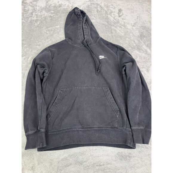 Nike Sportswear Club Fleece Pullover Hoodie Men's Size Small Black - Picture 1 of 10
